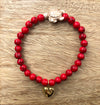 Limited Edition Valentine’s Day Sea Turtle Bracelet with Gold Heart Charm