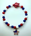 Limited Edition USA Sea Turtle Heart Charm Bracelet