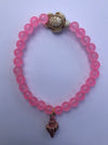 Limited Edition Gold Plated Enamel Pink Sea Shell Charm Bracelet
